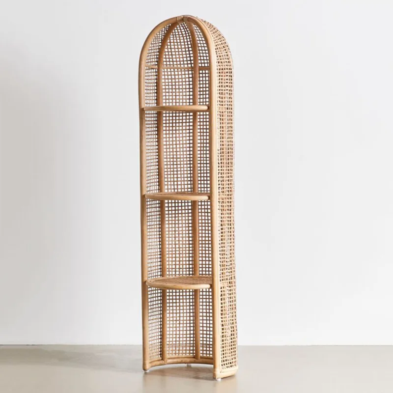 Rattan Corner Shelf