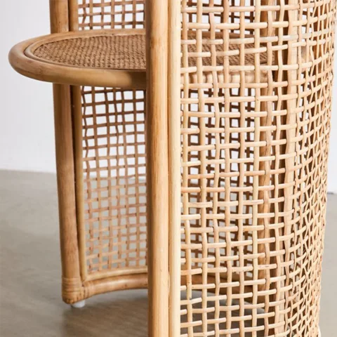 Rattan Corner Shelf