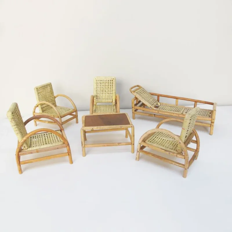 Rattan Doll Furniture set