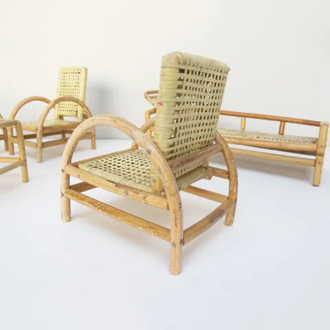 Rattan Doll Furniture set