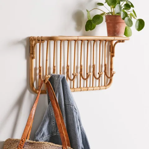 Rattan Coat Hanger Rack