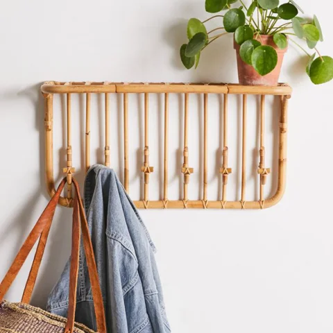 Rattan Coat Hanger Rack