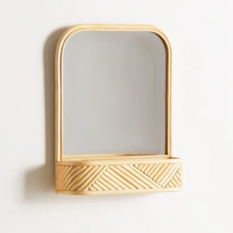 Rattan Mirror Shelf