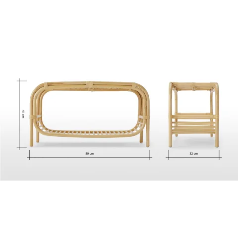 Rattan Shoe Rack