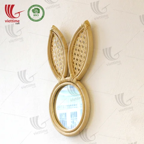 Rabbit Rattan Mirror