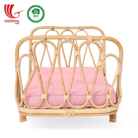 Rattan Doll Bed
