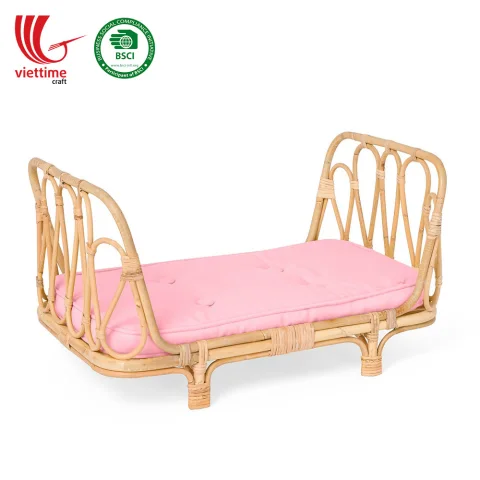 Rattan Doll Bed