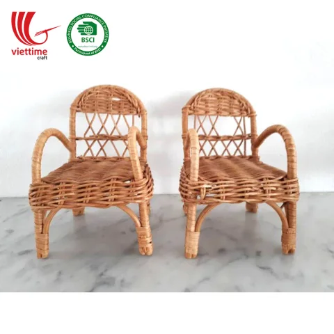 Rattan Doll Furniture Set