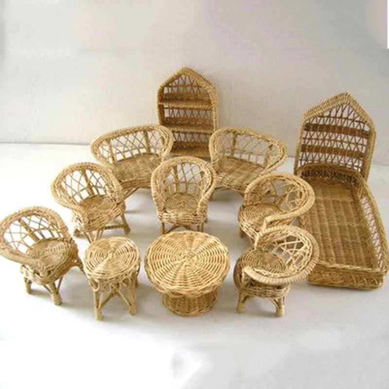 Rattan Doll Furniture Set