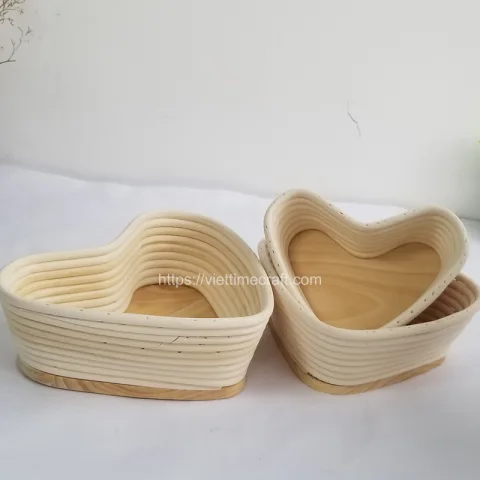 Heart Shape Rattan Banneton Bread Proofing Basket