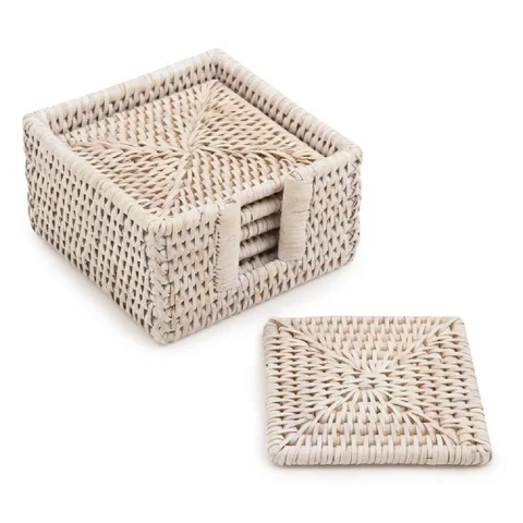 Rattan Export Rattan Coaster Set - REX-M00380