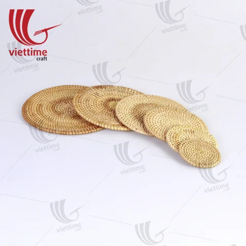 Rattan Coaster Set