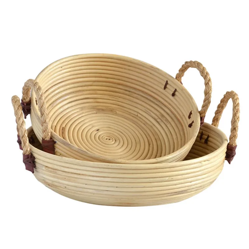 Rattan Tray Set