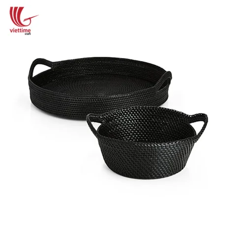 Rattan Tray Set