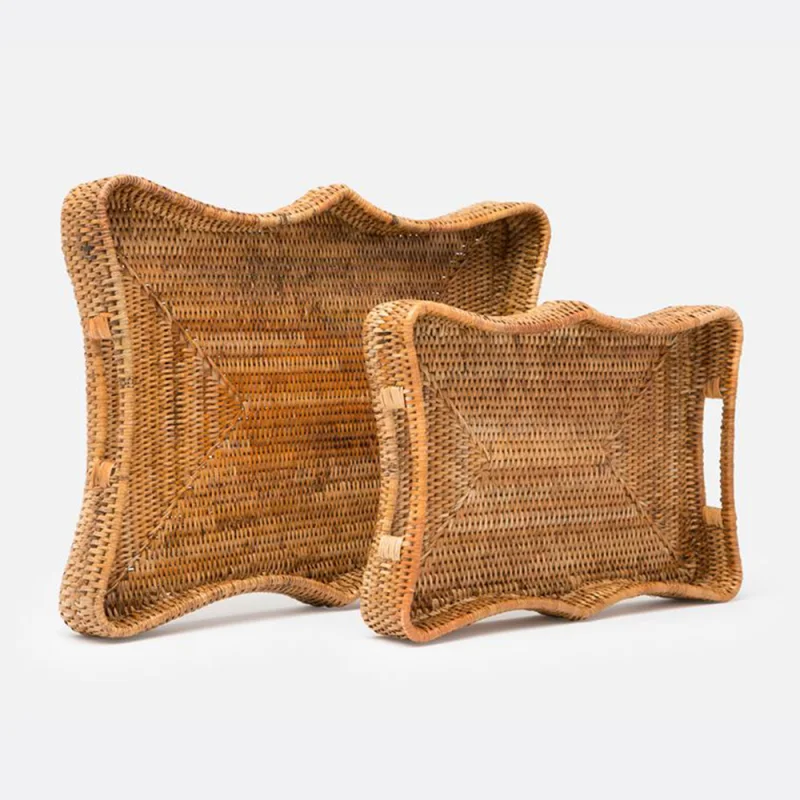 Rattan Tray Set