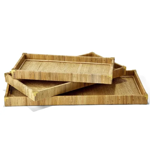 Rattan Tray Set