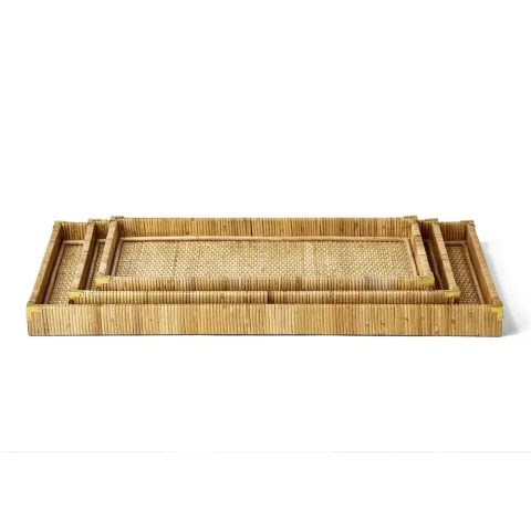 Rattan Tray Set