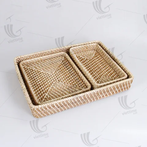 Rattan Tray Set