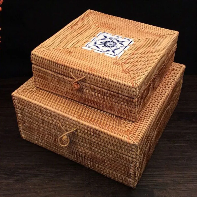 Rattan Storage Box Set