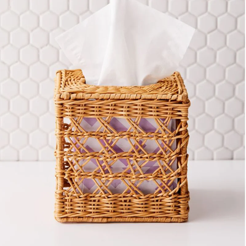 Rattan Tissue Napkin Box