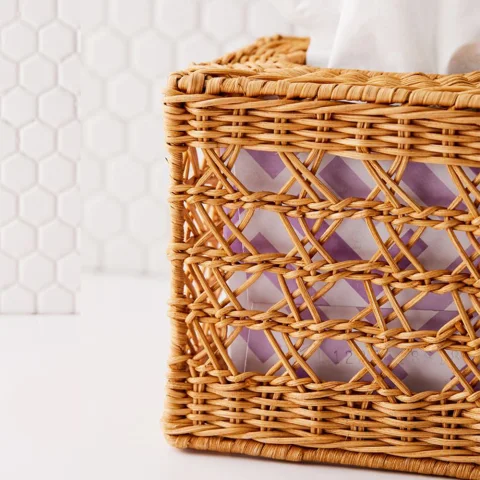 Rattan Tissue Napkin Box
