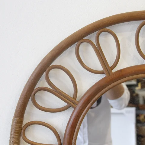 Rattan Mirror