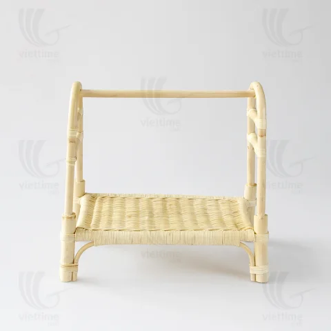 Rattan Doll Clothes Rack Set