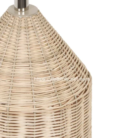 Eco Friendly Scalloped Rattan Table Lamp/Pendant Light