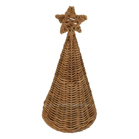Sustainable Rattan Christmas Tree Holiday Touch Home Decoration Wholesale