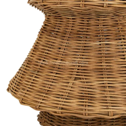 Natural Rattan Christmas Tree Tabletop Home Decoration