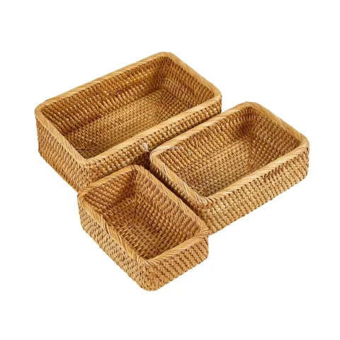 Rattan Export Set Premium Multifuncional de Cestas de Ratán y Organizadores - REX-M0795