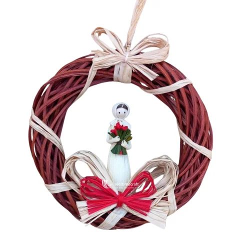 Wicker Rattan Holiday Wreath Indoor Decor, Party Display and Christmas Holiday, Gift Idea Wholesale