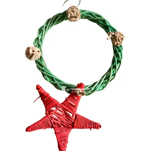 Wicker Rattan Holiday Wreath Indoor Decor, Party Display and Christmas Holiday, Gift Idea Wholesale