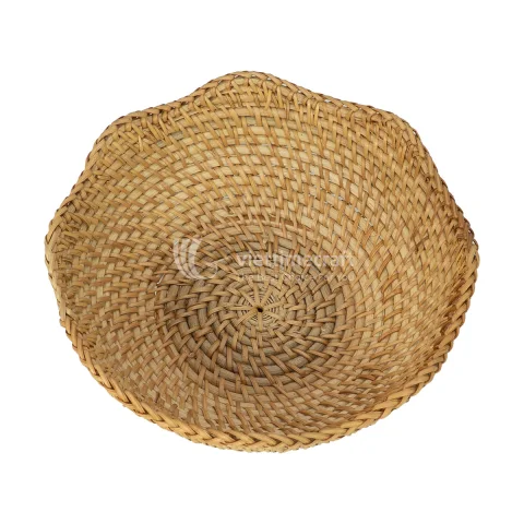 Creative Rattan Bowl Basket, Serving Bowl With Wavy Pattern