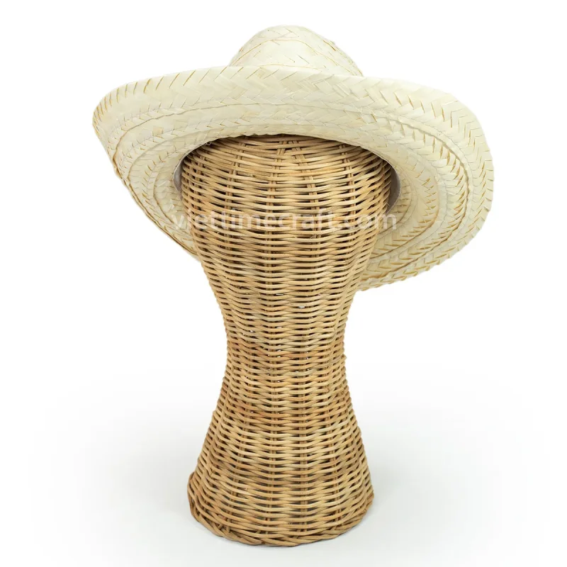 Rattan Mannequin Head – Eco-Friendly Display Stand for Hats, Wigs & Accessories