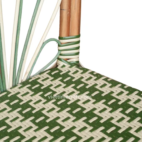 Handwoven Rattan Bar Chair, Bamboo and Rattan Chair for Indoor, Outdoor Decor