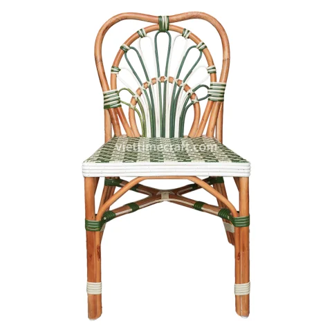 Handwoven Rattan Bar Chair, Bamboo and Rattan Chair for Indoor, Outdoor Decor