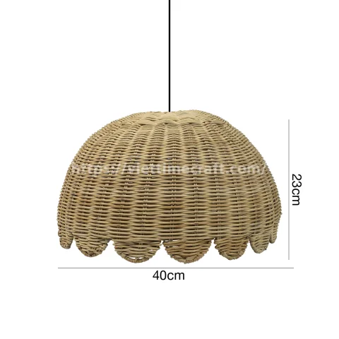 Hot Trending Flower Shape Rattan Lampshade Pendant Light