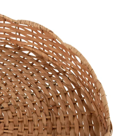 Hot Selling Wavley Round Rattan Serving Tray
