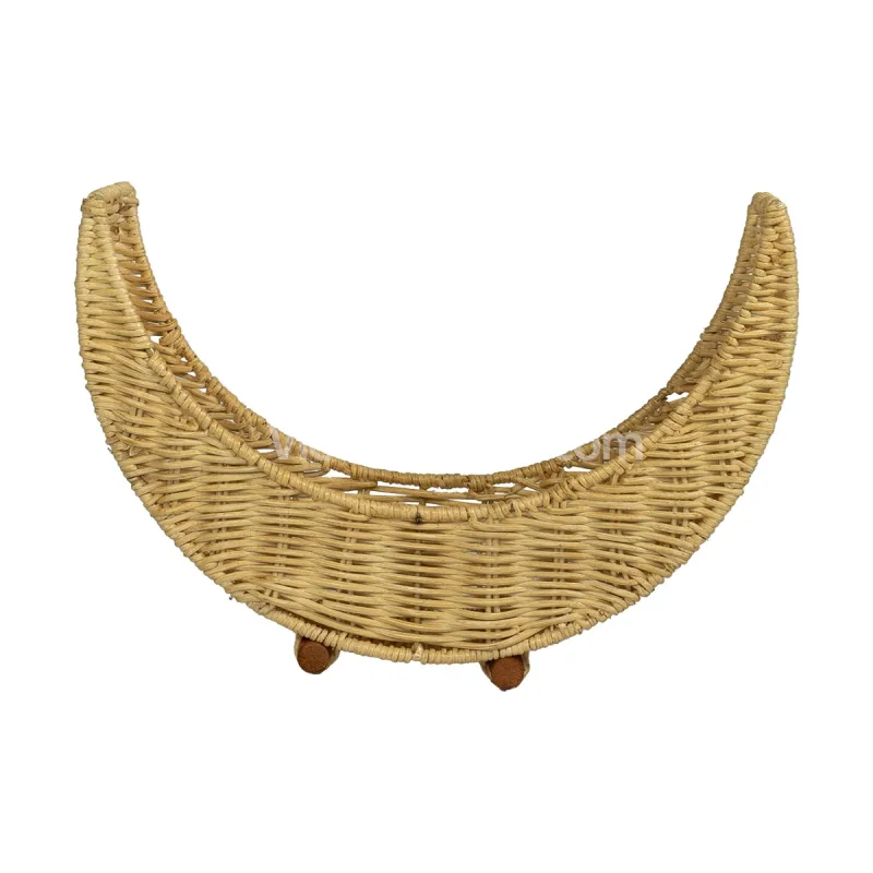 Wholesale Crescent Moon Shape Rattan Ramadan Tray