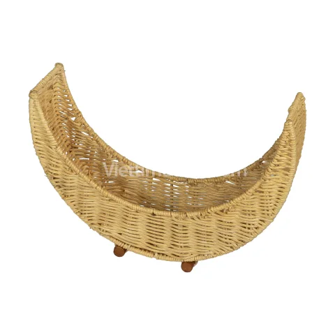 Wholesale Crescent Moon Shape Rattan Ramadan Tray