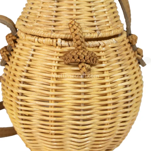 Cute Rattan Backpack Pear shape