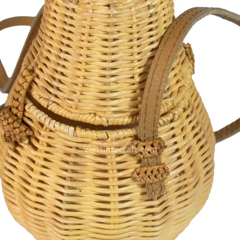 Cute Rattan Backpack Pear shape