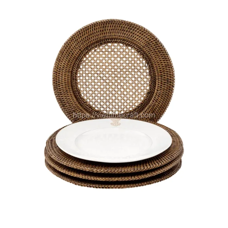 Set Round Rattan Charger, Underplate, Placemat Vietnam Manufacturer