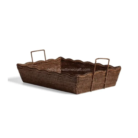 Rattan Export all'ingrosso fatto a mano marrone rattan vassoio - REX-M0876
