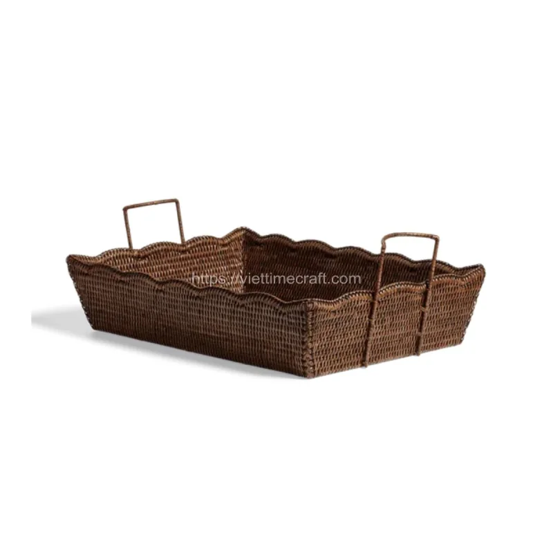 Wholesale Handmade Brown Rattan Tray