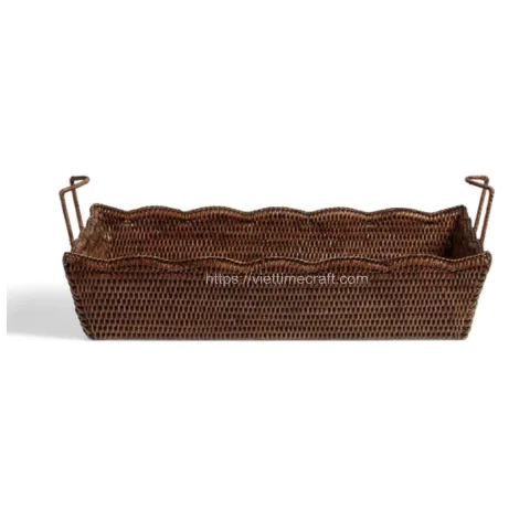 Wholesale Handmade Brown Rattan Tray