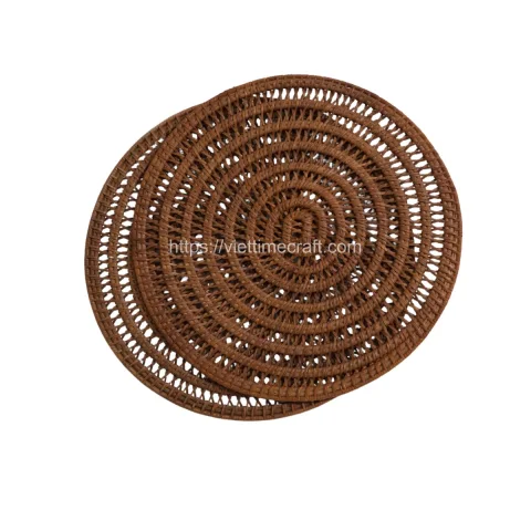 Rattan Export set da 2 intrecciato rattan tovaglietta marrone colore - REX-M0878