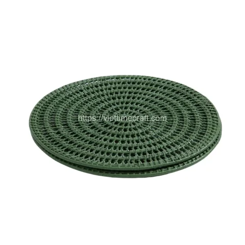 Set 2 Wicker Rattan Placemat Brown Color