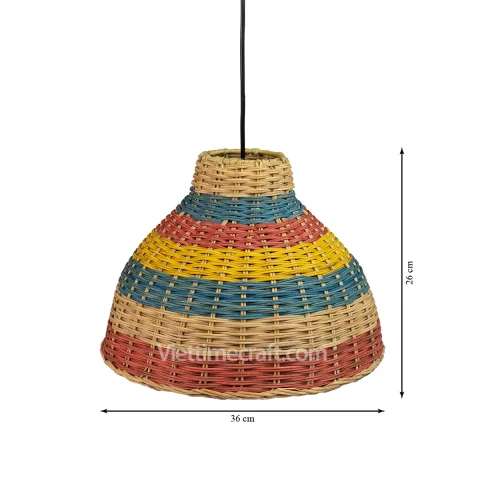 Garish Rattan Lampshade Pendant Light